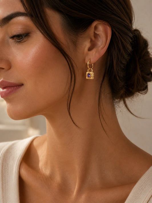 Radiant Lock Earrings wasserfest Ohrringe