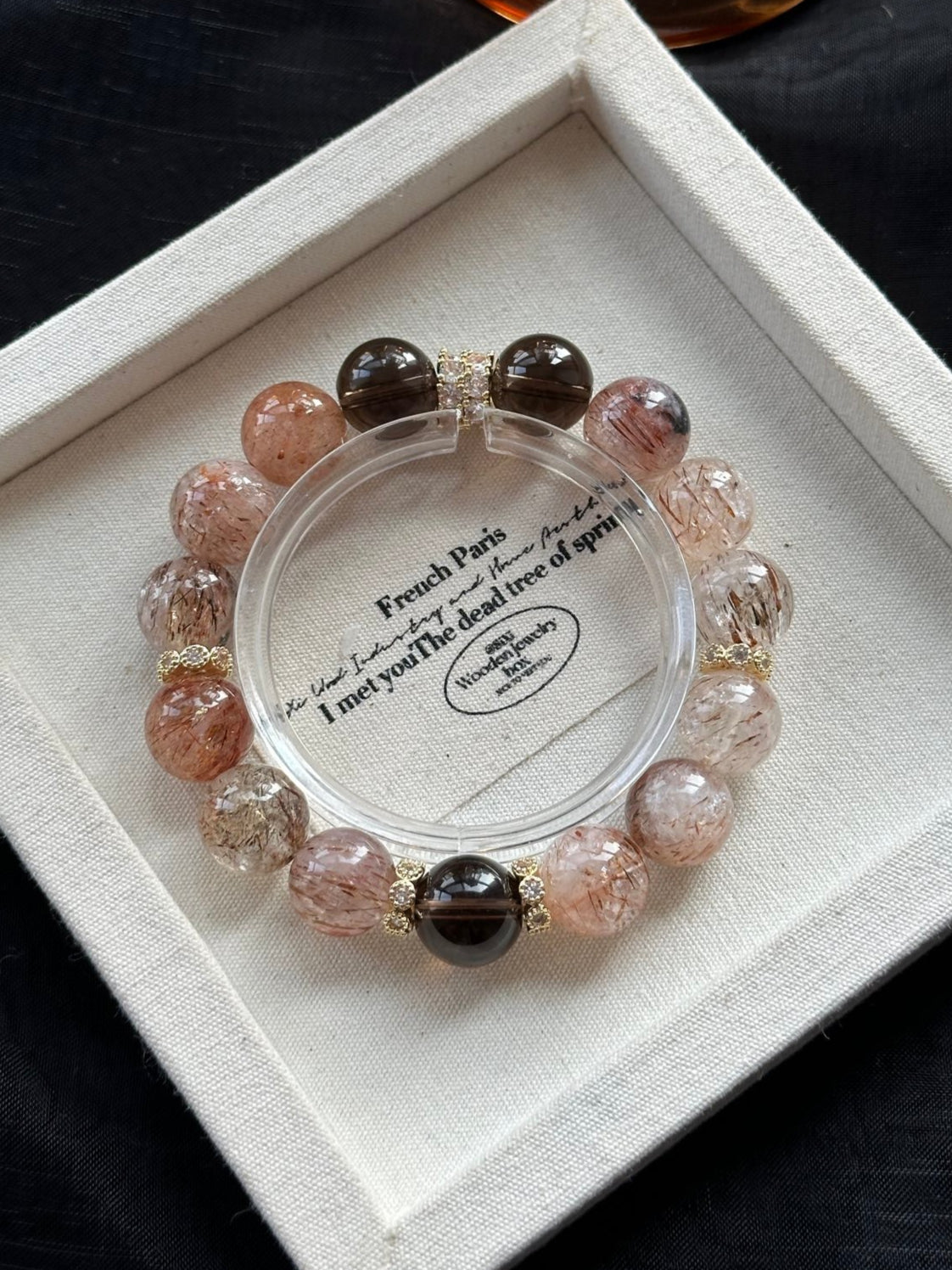 Energie-Armband aus Super Seven und Rauchquarz – kraftvolles Heilstein-Schmuckstück für Klarheit, Schutz und spirituelle Balance