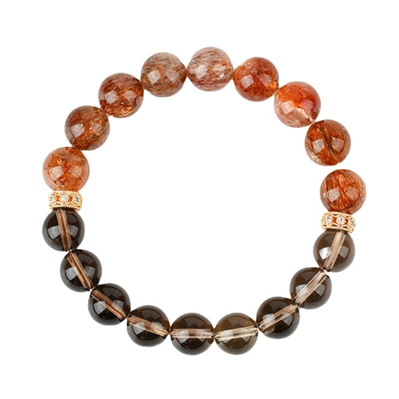 Earth Ember – Armband mit Black Gold Super Seven & Rauchquarz - AuraGleam