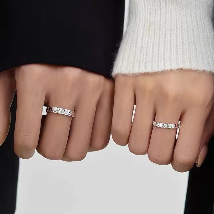 Eisglanz - Ring – 999 Feinsilber Offener Ring im Eiskristall - Design, Unisex - AuraGleam