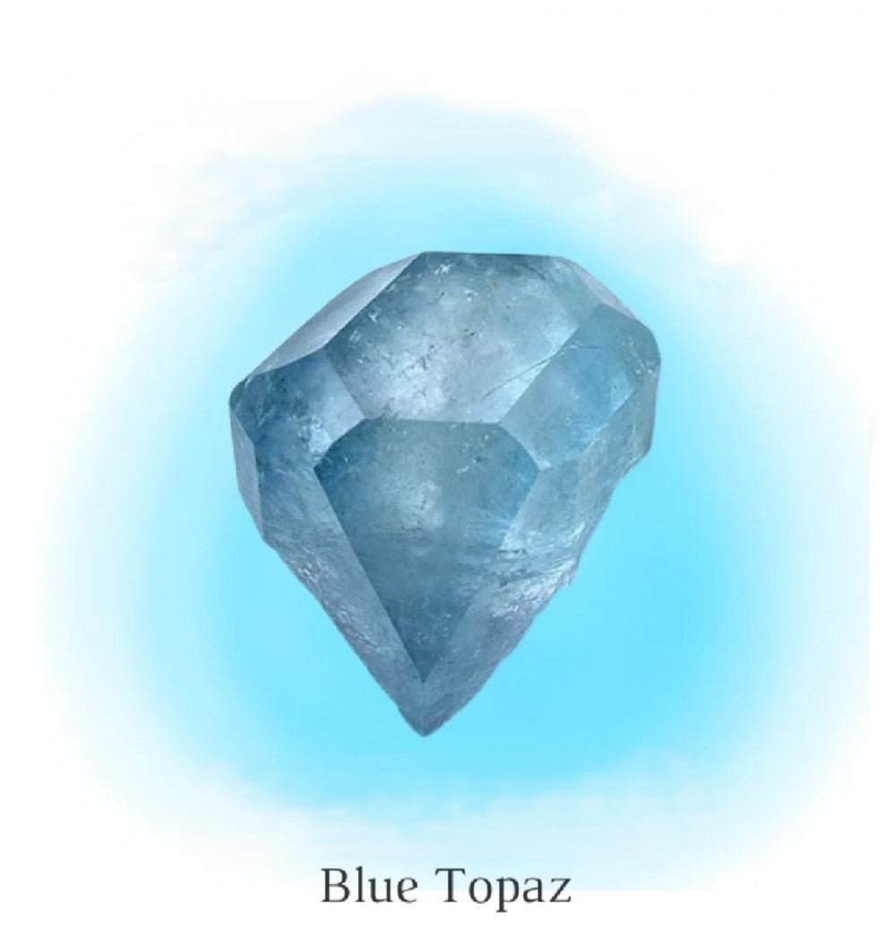„Étoile Bleue“ – S925 Silber Ohrstecker mit Blautopas im Sternschliff - AuraGleam