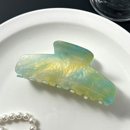 Große Haarspange (10,7 cm) aus schimmerndem Acetat mit Marmor-Effekt – in verschiedenen Farben