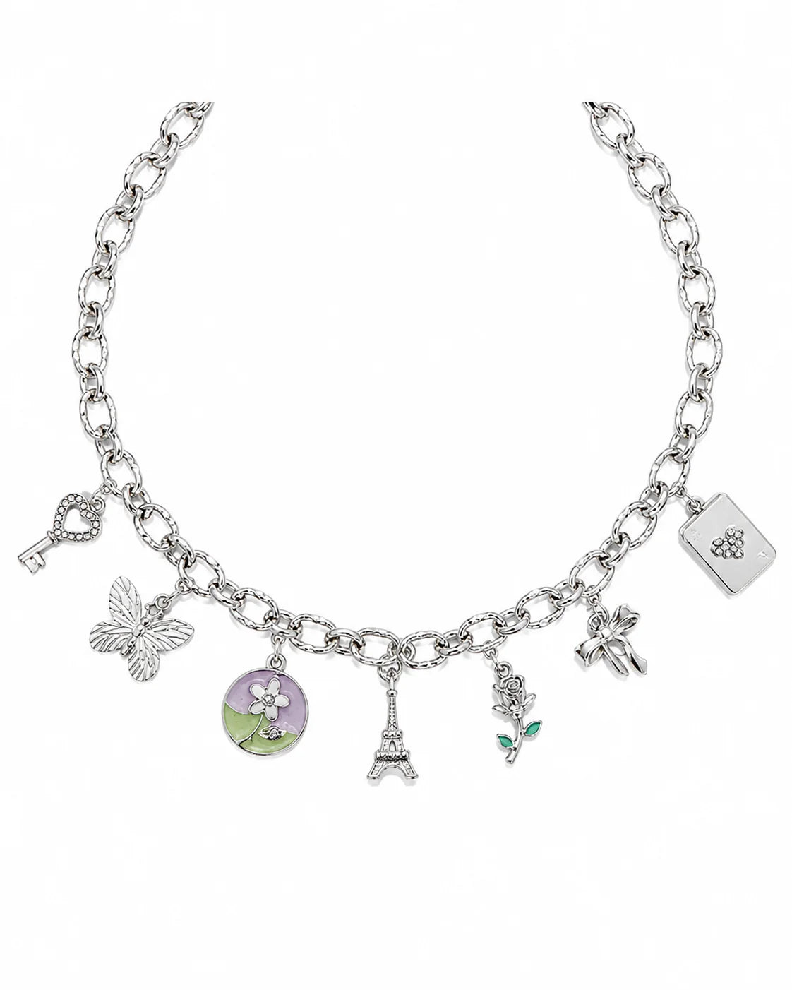 Charm Halskette aus Titanstahl mit austauschbaren Anhängern