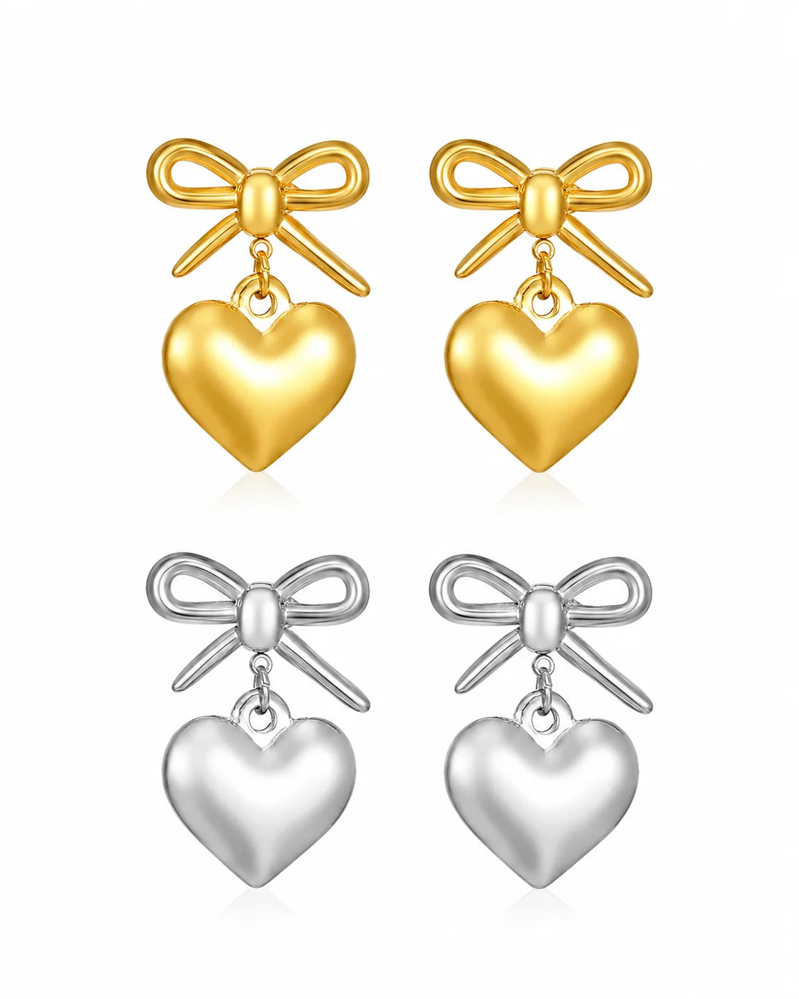 Daphne's Vibrant Link Earrings aus 18K vergoldetem Titanstahl und Silber 