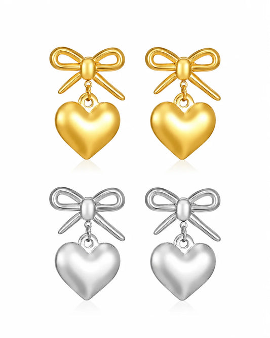 Daphne's Vibrant Link Earrings aus 18K vergoldetem Titanstahl und Silber 