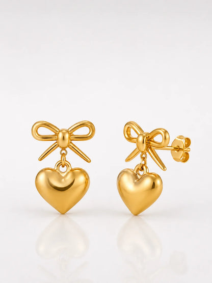 Daphne's Vibrant Link Earrings aus 18K vergoldetem Titanstahl und Silber 