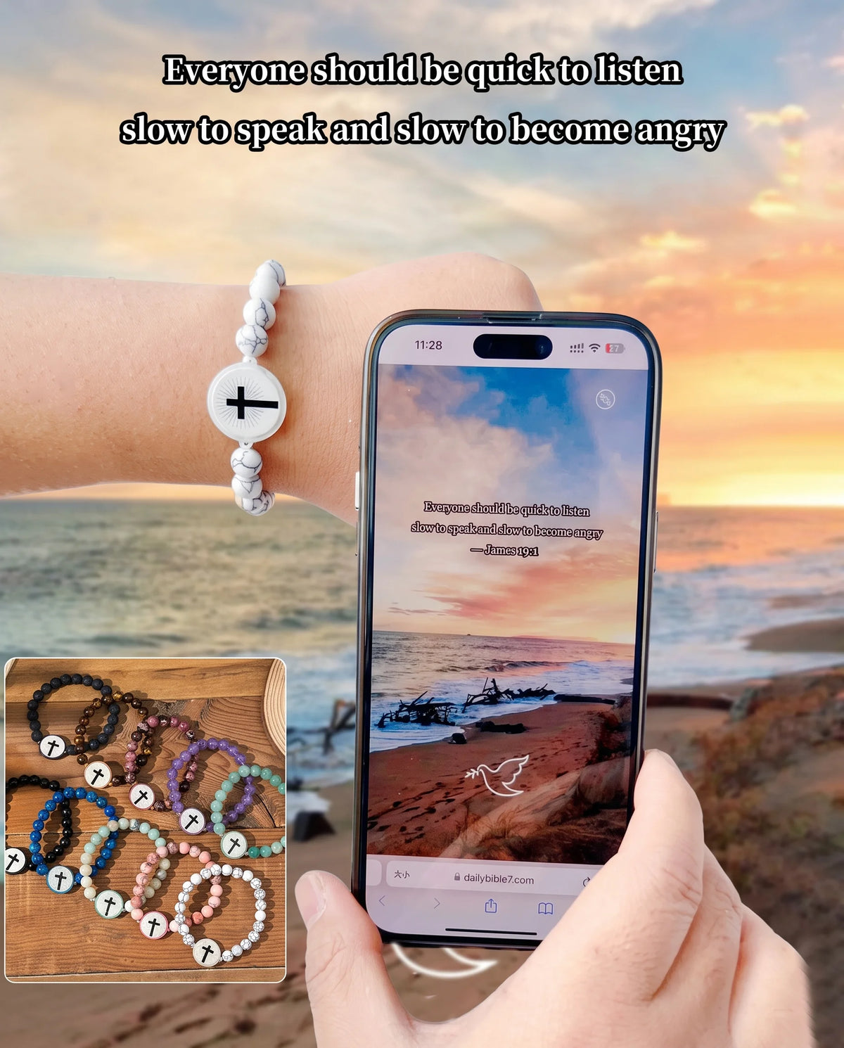 FaithLink NFC Armband mit Smartphone NFC Funktion für täglichen Bibelvers