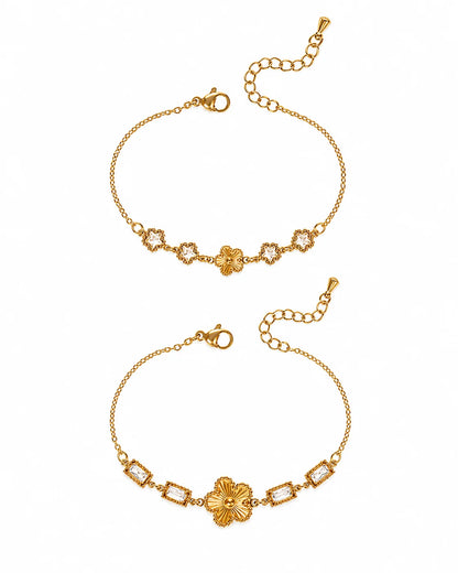 Glänzendes Blüten Armband