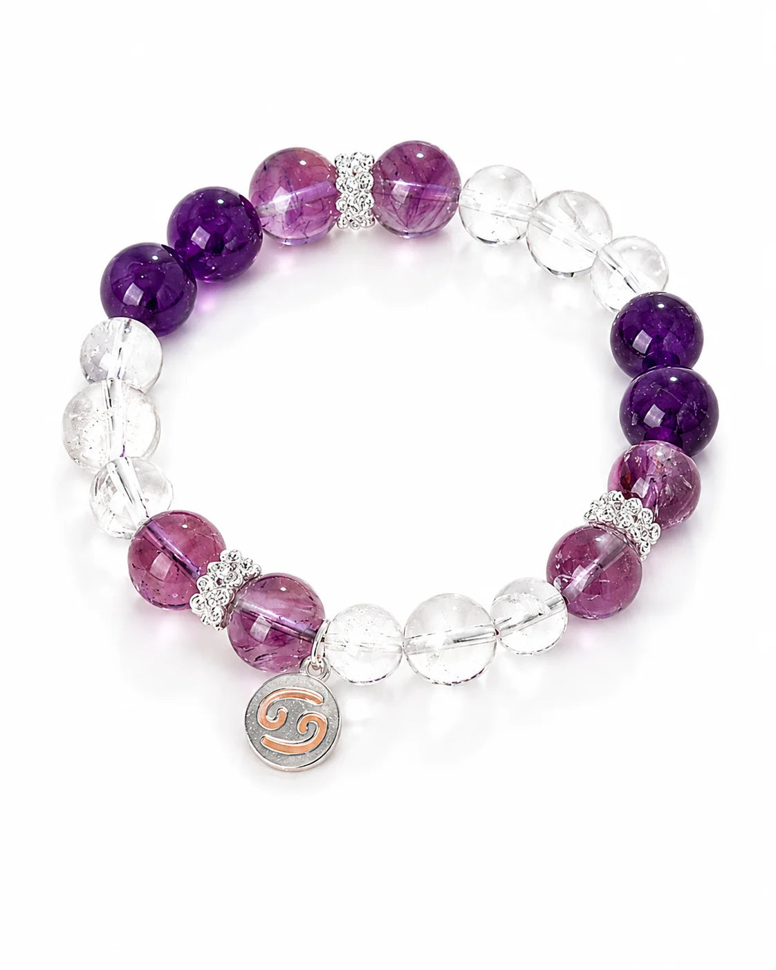 Zodiac Harmony – Armband mit natürlichen Heilsteinen & Sternzeichen - Anhänger aus 925er Silber - AuraGleam