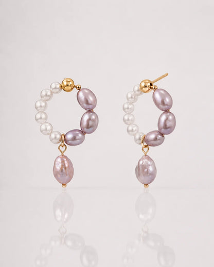 Malva_PurpleMistOhrringe pearl earrings