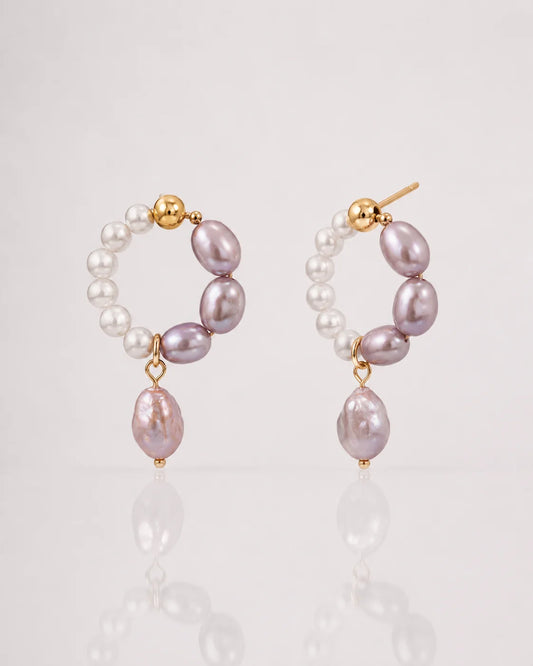 Malva_PurpleMistOhrringe pearl earrings