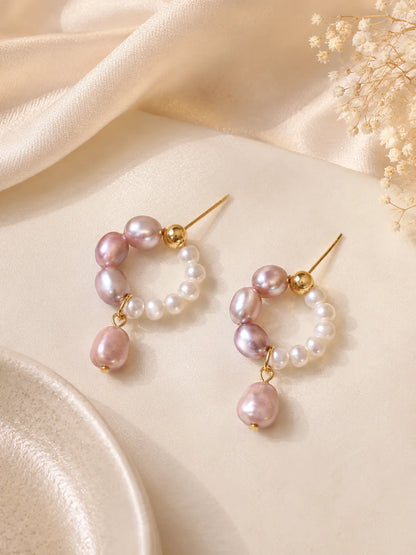 Malva_PurpleMistOhrringe pearl earrings