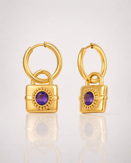 Radiant Lock Earrings wasserfest Ohrringe