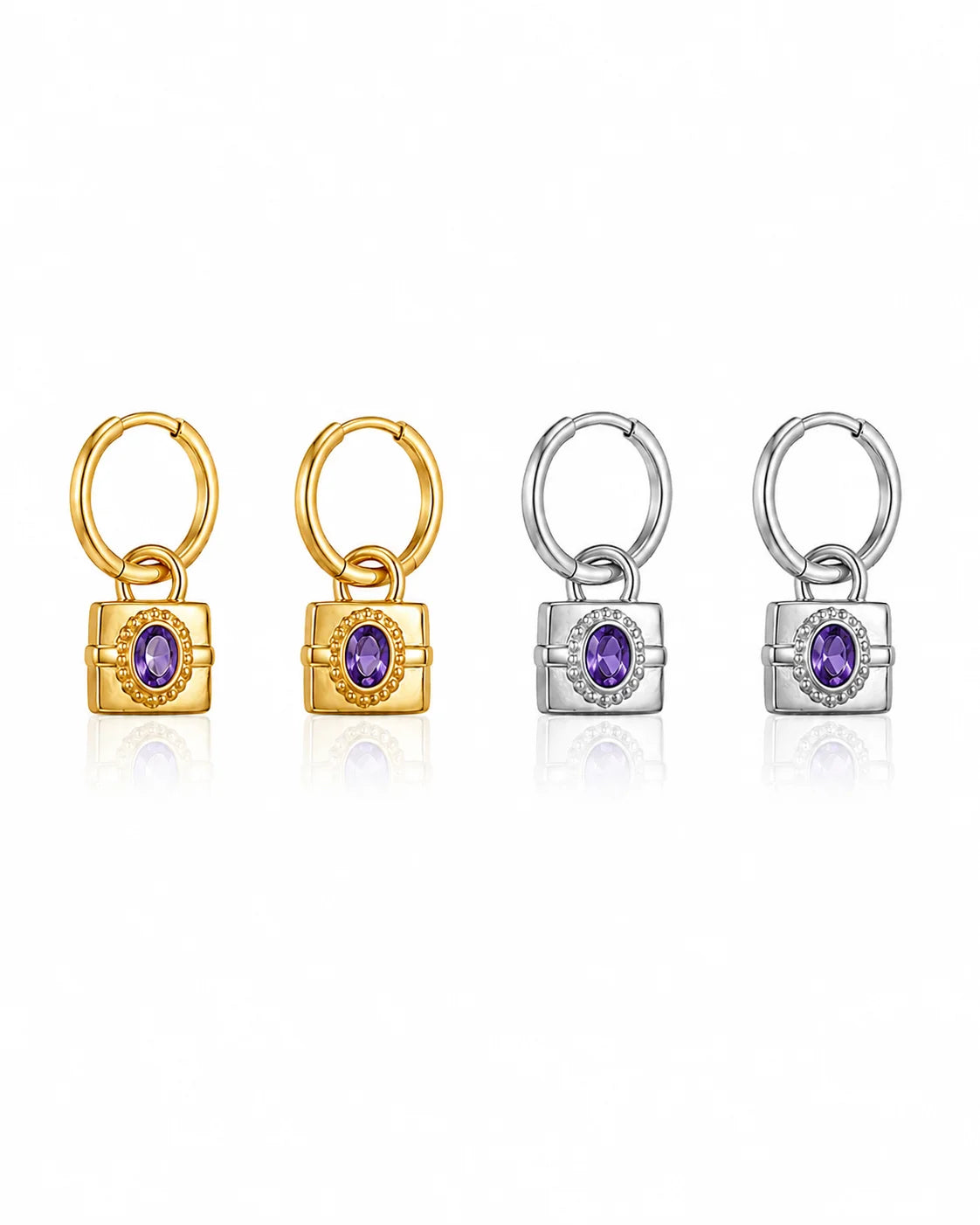 Radiant Lock Earrings wasserfest Ohrringe
