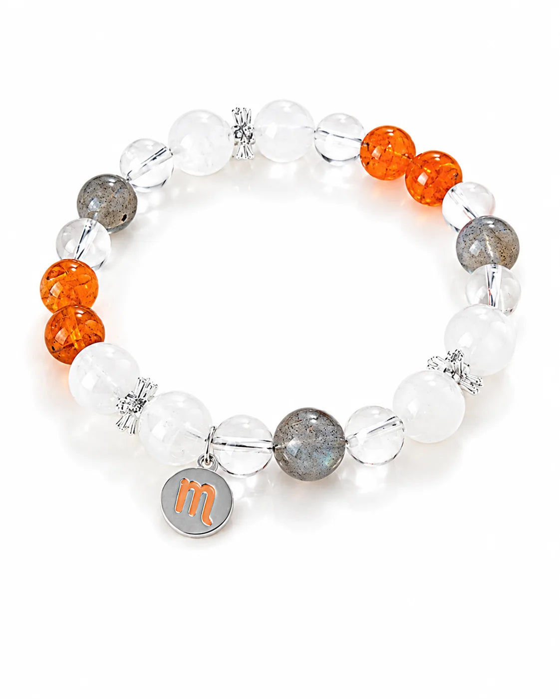 Zodiac Harmony – Armband mit natürlichen Heilsteinen & Sternzeichen - Anhänger aus 925er Silber - AuraGleam