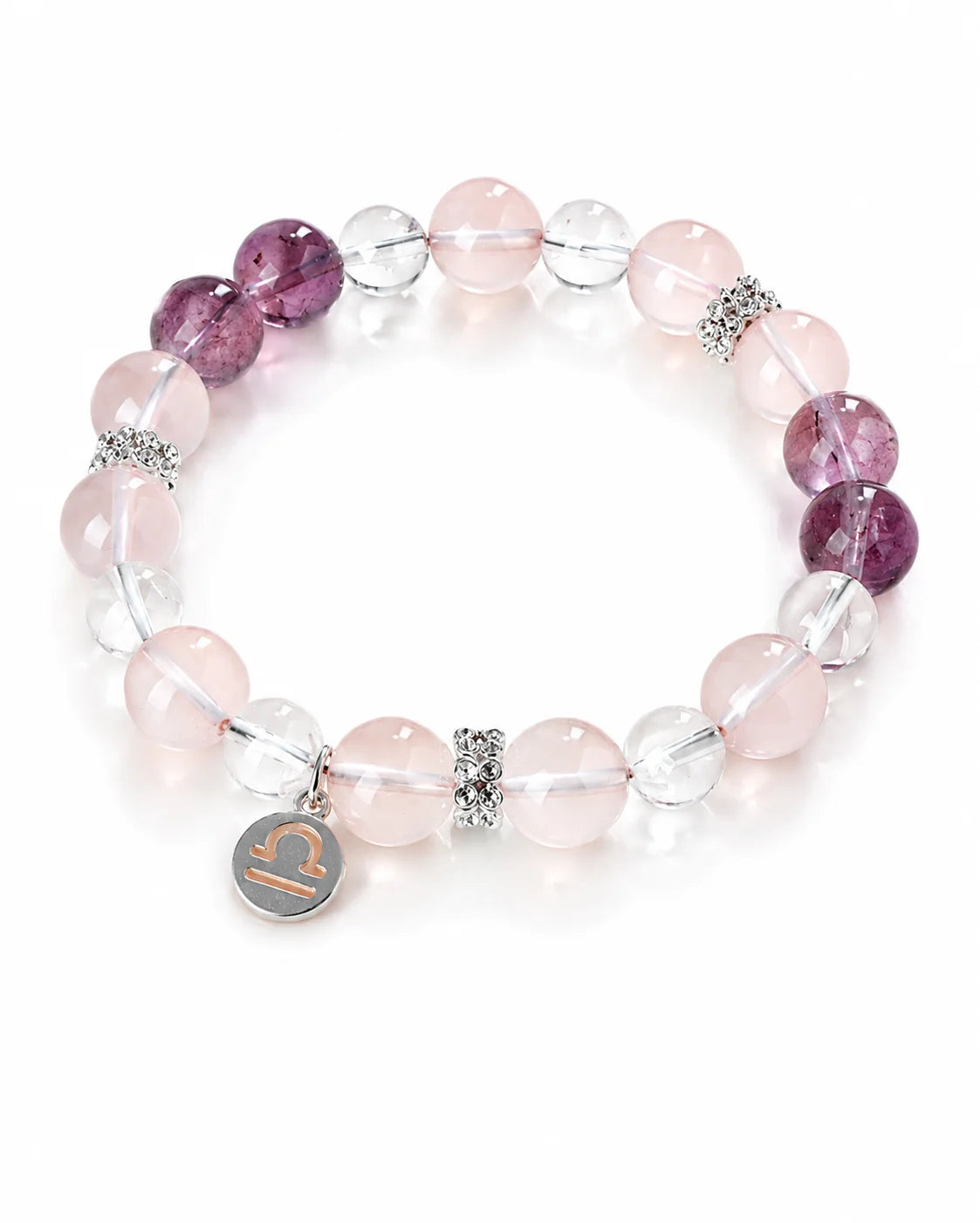 Zodiac Harmony – Armband mit natürlichen Heilsteinen & Sternzeichen - Anhänger aus 925er Silber - AuraGleam