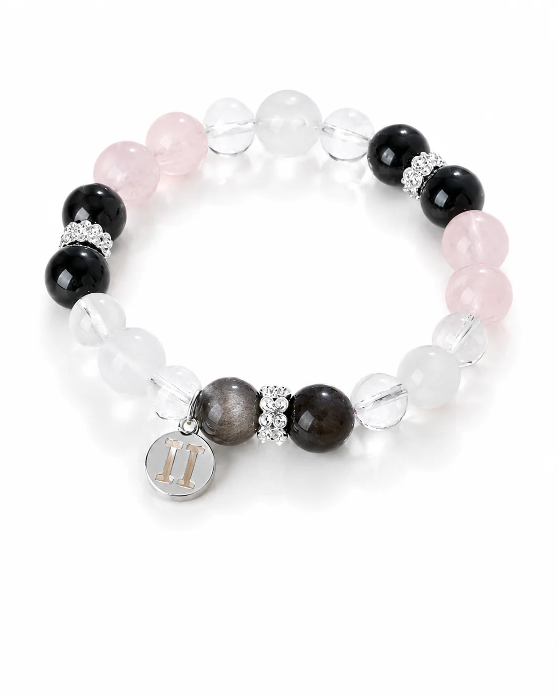 Zodiac Harmony – Armband mit natürlichen Heilsteinen & Sternzeichen - Anhänger aus 925er Silber - AuraGleam
