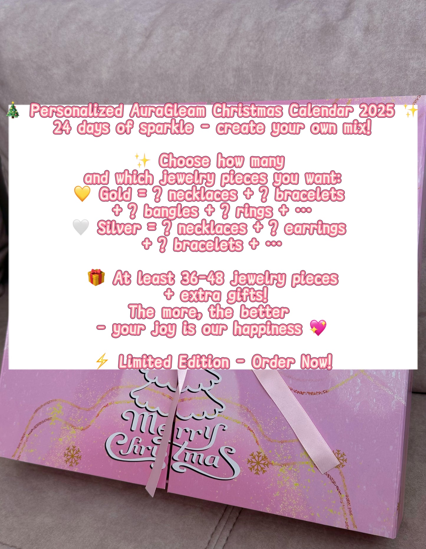 🎄Personalized AuraGleam Christmas Advent Calendar 2025 – Limited Edition 🎁