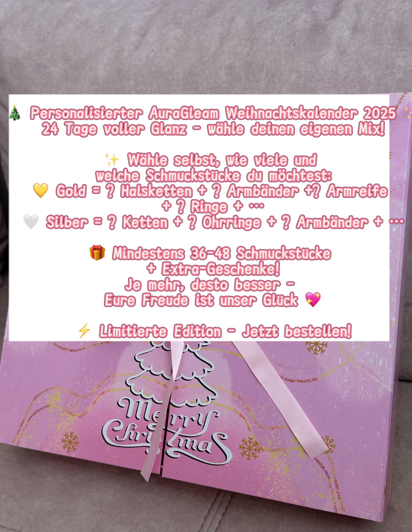 🎄Personalized AuraGleam Christmas Advent Calendar 2025 – Limited Edition 🎁