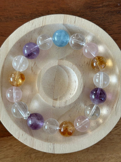 Balance Regenbogen – Multikristall Heilstein Armband - AuraGleam