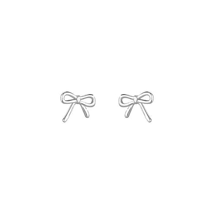Bow Elegance – S999 Feinsilber Ohrstecker im filigranen Schleifen - Design - AuraGleam