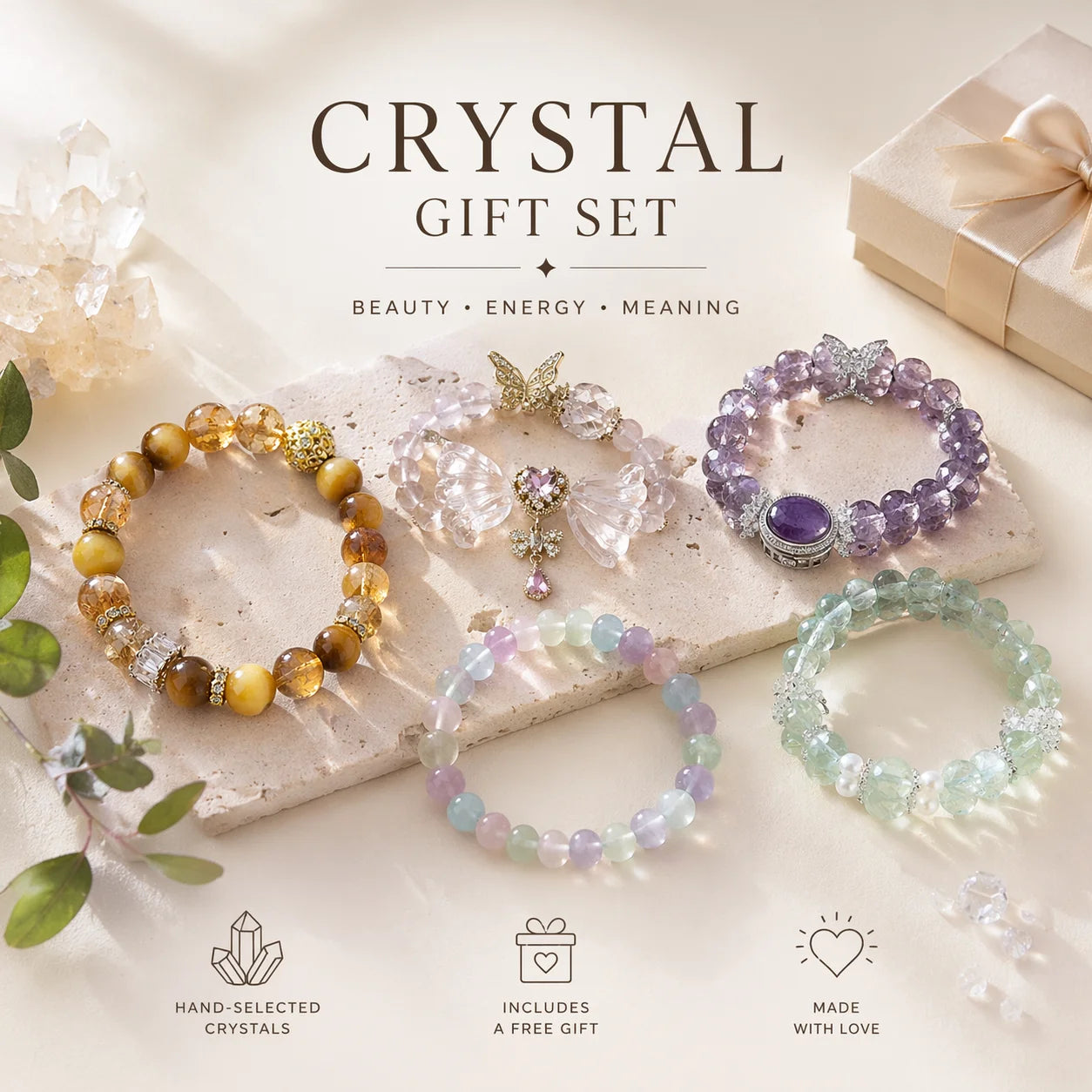 Lucky Box - Crystal Bracelet Gift Set