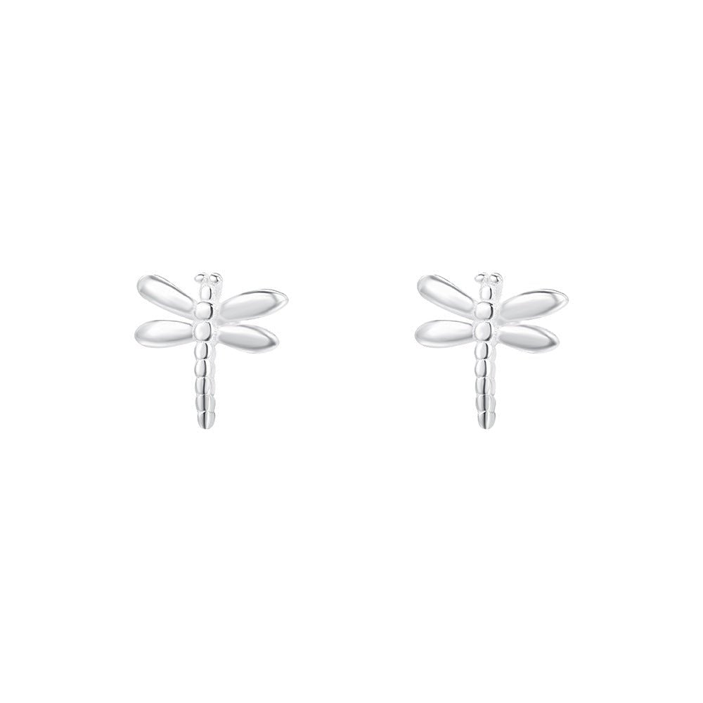Dragonfly Serenity – S999 Feinsilber Ohrstecker im filigranen Libellen - Design - AuraGleam