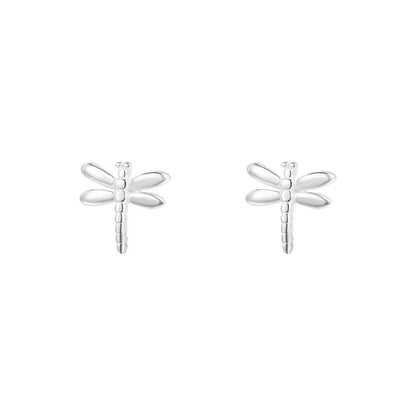 Dragonfly Serenity – S999 Feinsilber Ohrstecker im filigranen Libellen - Design - AuraGleam