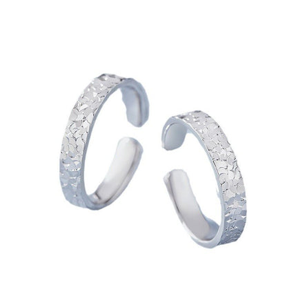 Eisglanz - Ring – 999 Feinsilber Offener Ring im Eiskristall - Design, Unisex - AuraGleam
