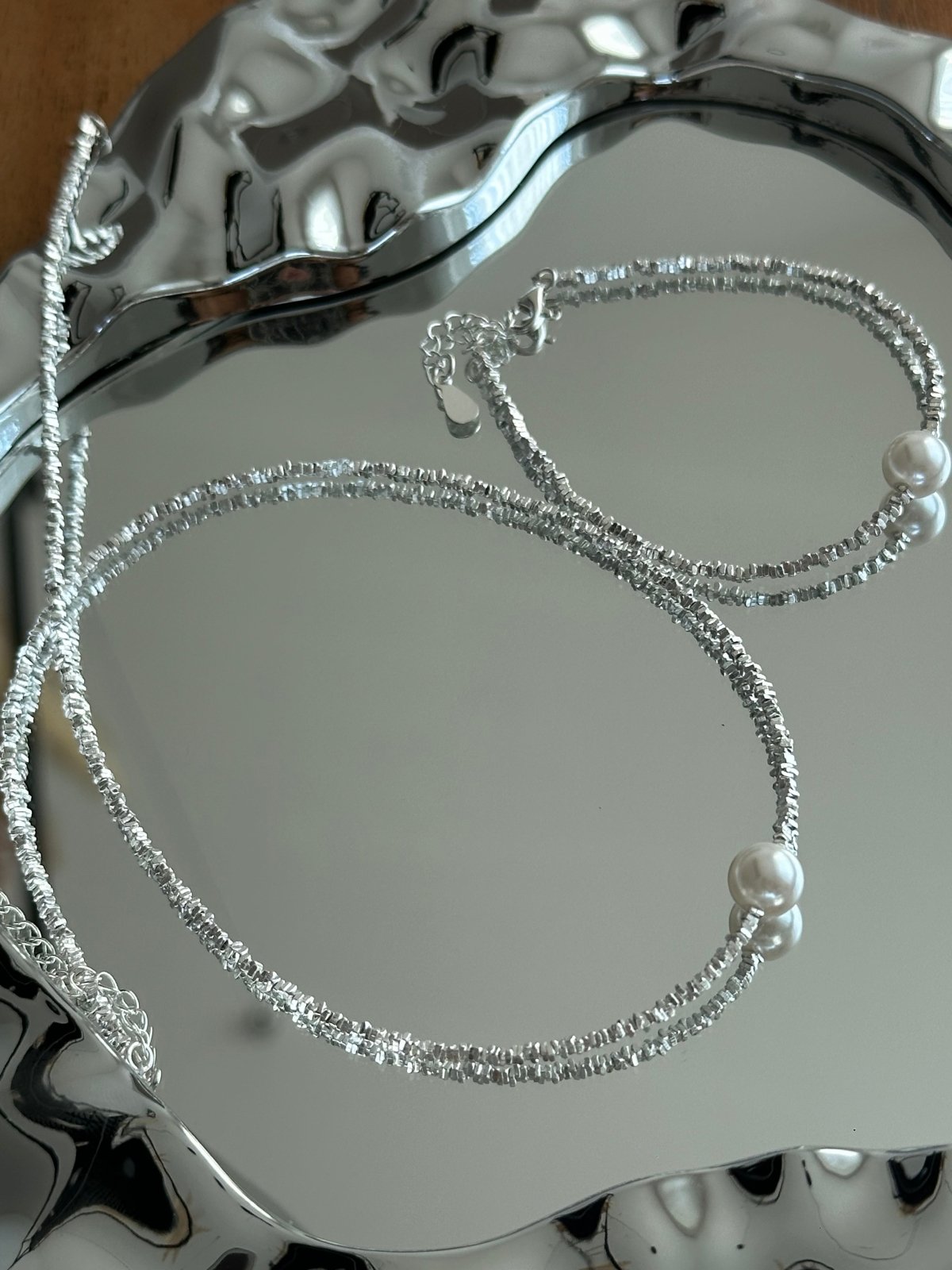 Lichtlinie – 925er Silberarmband mit Süßwasserperle - AuraGleam