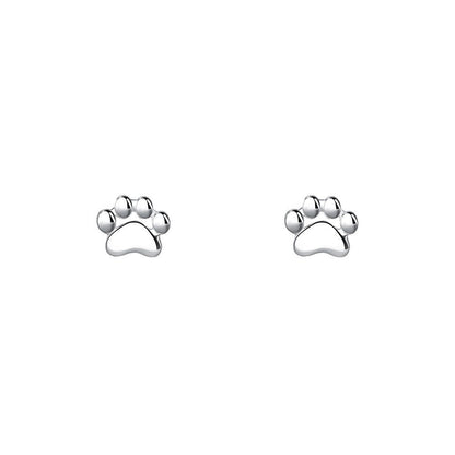 Paw Charm – S999 Feinsilber Ohrstecker im süßen Katzenpfoten - Design - AuraGleam